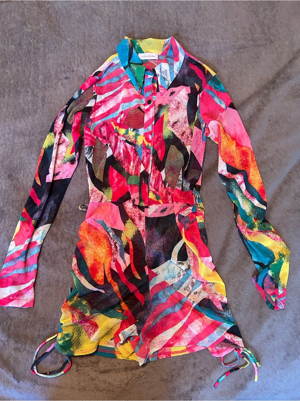 Women NWT Multi Colored Romper Large